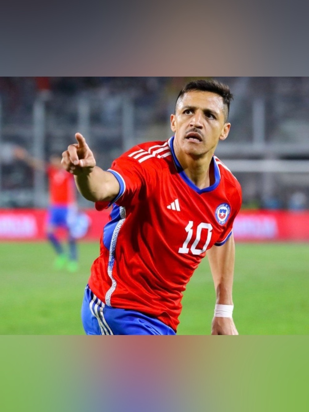 Adidas Authentic Chile 2022/23 Alexis Sanchez #10 Red IC5176 Jersey Men’s Sz: S - Picture 2 of 9
